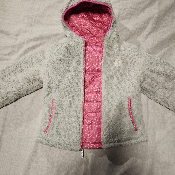 GERRY reversible winter jacket girls size S 7/8 - Picture 3 of 9